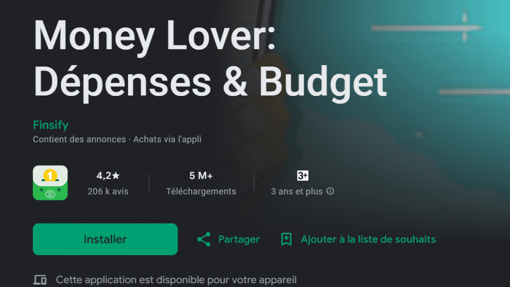 MoneyLover adapter aux débutants