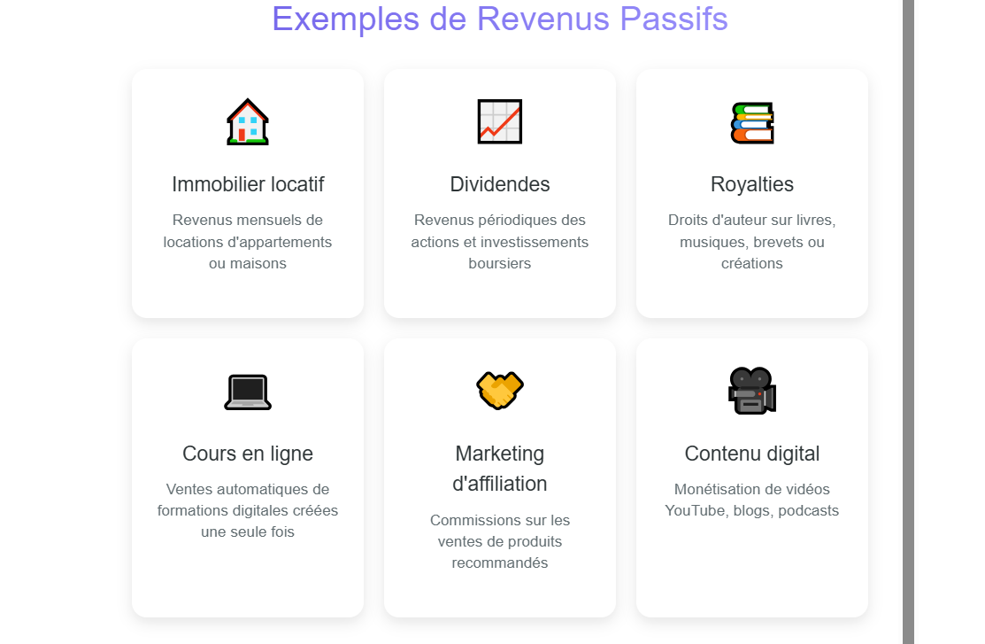 10 idées originales de revenus passifs avec moins de 1 000 €